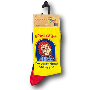 3/$20 Chucky Child's Play "Good Guys..." Funny Novelty Crew Socks - NWT
